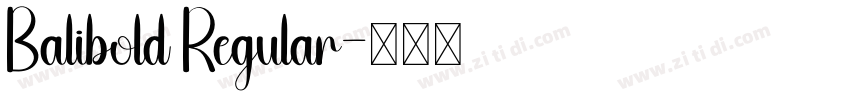 Balibold Regular字体转换